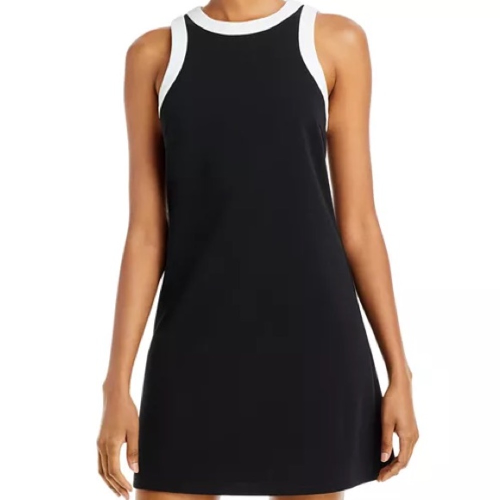 Aqua Black and White Mini Dress